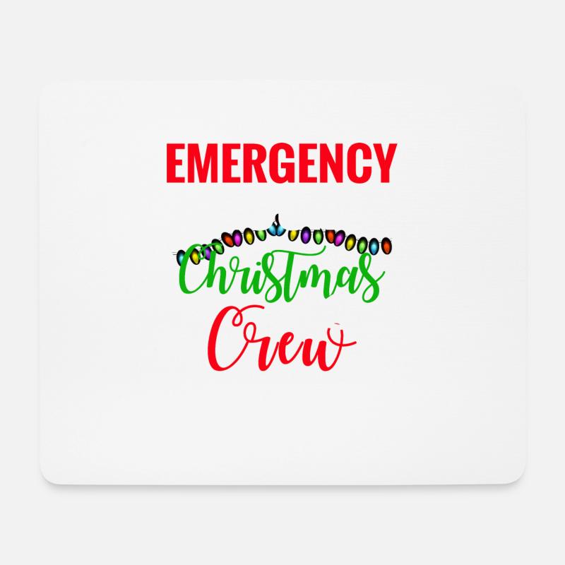 Emergency Room Christmas Crew ER Nurse Xmas - Mousepad (Querformat) - Weiß