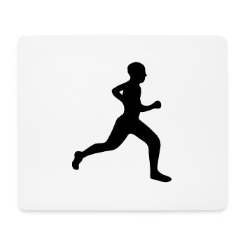 Coureur - Tapis de souris (format paysage) - blanc - Devant