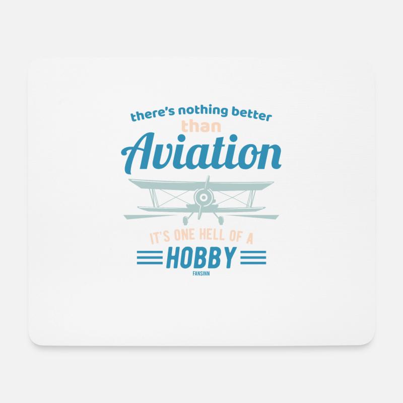 Aviation Hobby Luftfahrt Flugzeug - Mousepad (Querformat) - Weiß