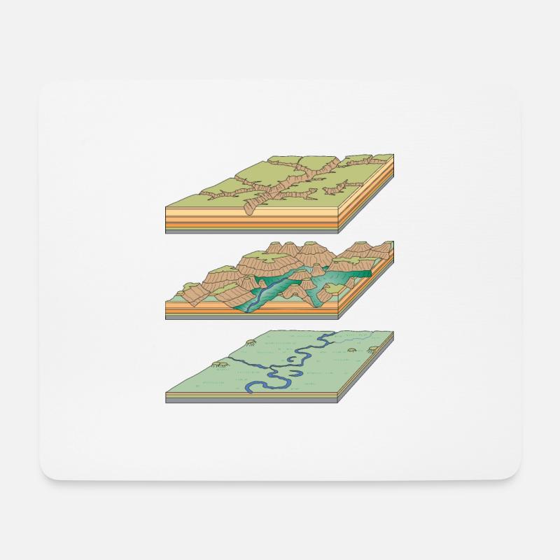 Geologie - Mousepad (Querformat) - Weiß