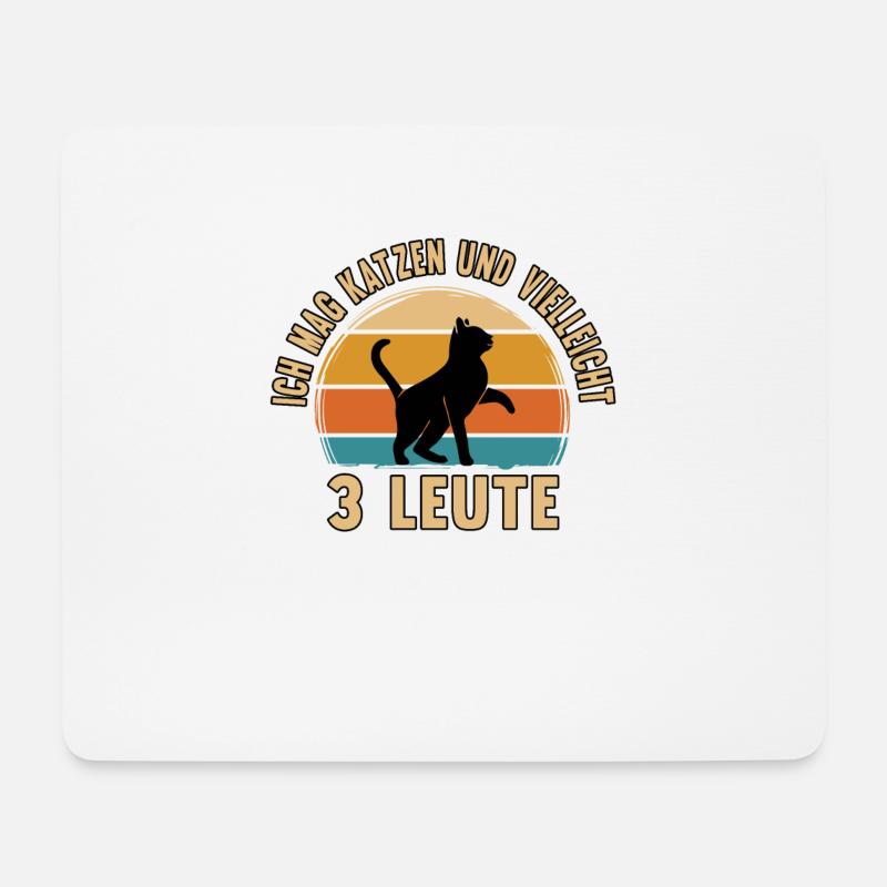 Katze Kätzchen Lustige Sprüche Haustier Geschenk - Mousepad (Querformat) - Weiß