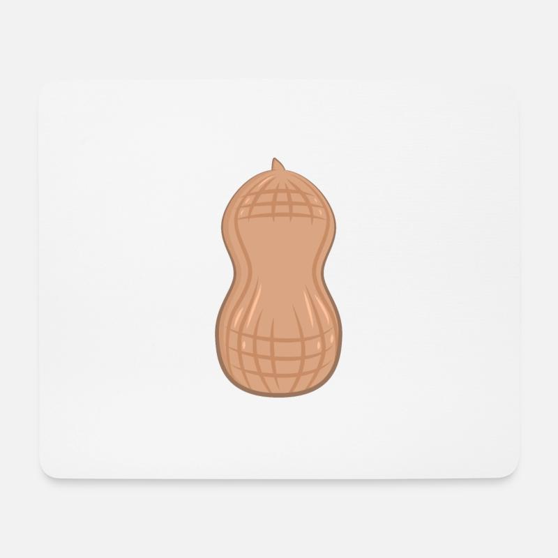 Erdnuss - Mousepad (Querformat) - Weiß
