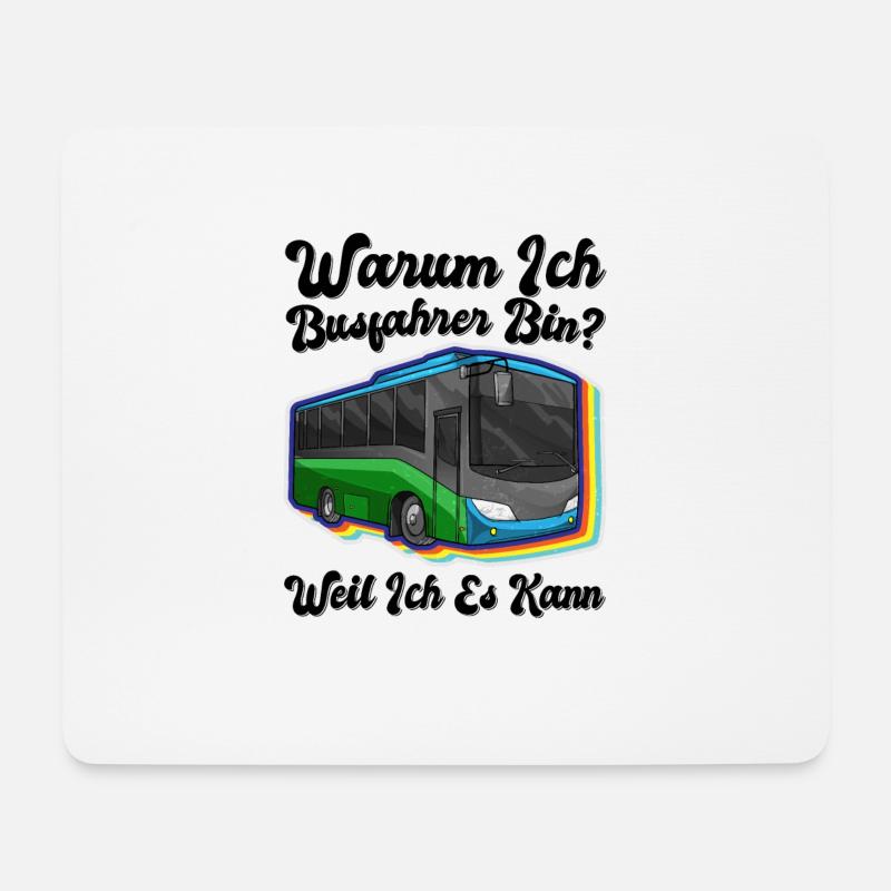 Busfahrer Buslenker Schulbus Beruf Kraftfahrer - Mousepad (Querformat) - Weiß