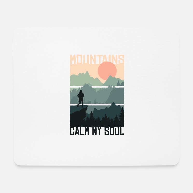 Berge Beruhigen Meine Seele bestes Geschenk - Mousepad (Querformat) - Weiß