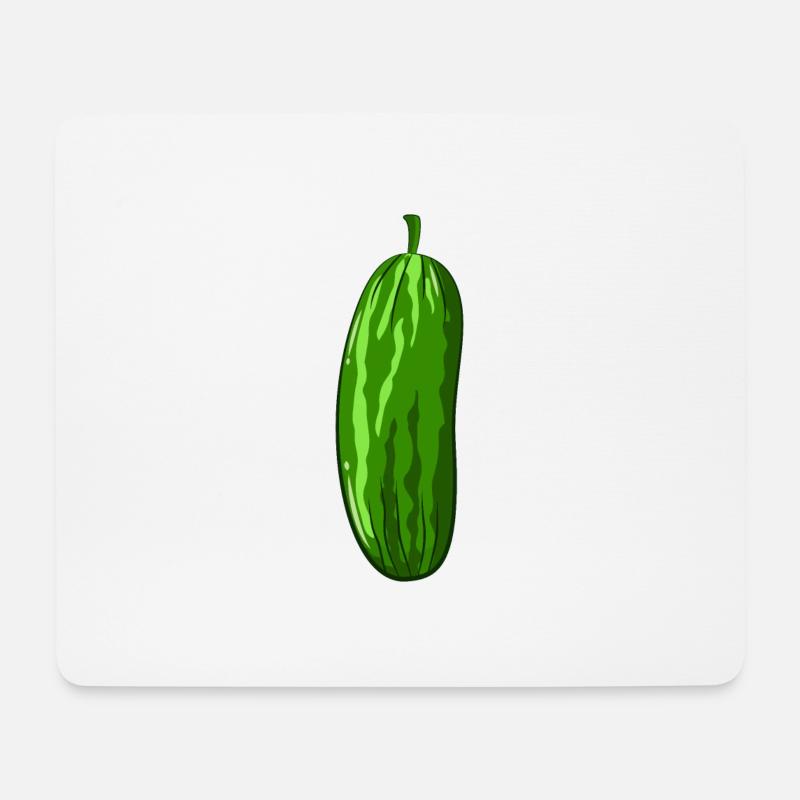 Gurke - Mousepad (Querformat) - Weiß
