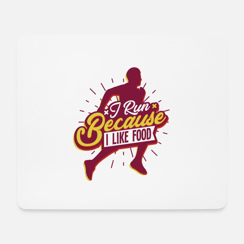 Laufen Marathon Läufer - Mousepad (Querformat) - Weiß