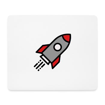 Rakete colored - Mousepad (Querformat) - Weiß - Vorne