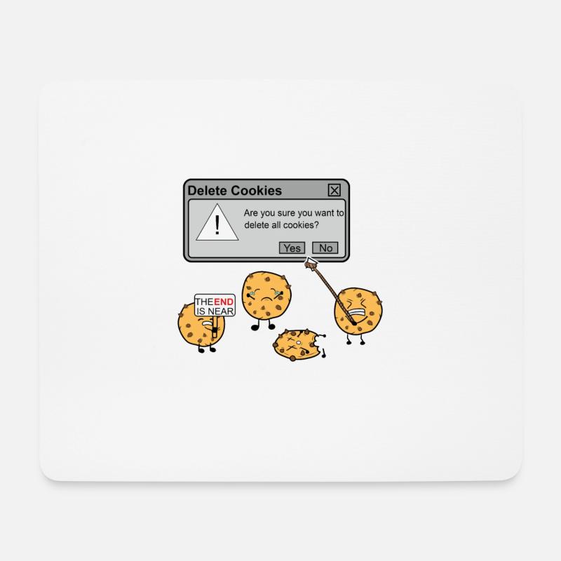 Cookies löschen Lustiger Internet Meme Browser - Mousepad (Querformat) - Weiß
