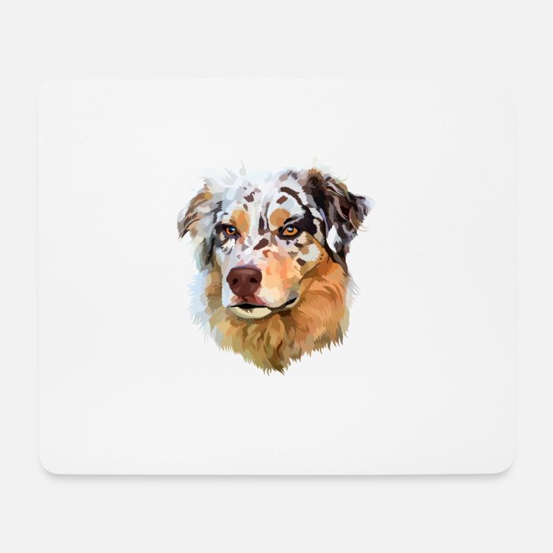 Australian Shepherd - Mousepad (Querformat) - Weiß