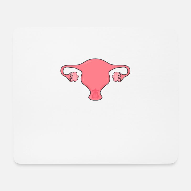 Gebärmutter Uterus Feminismus Feministin - Mousepad (Querformat) - Weiß