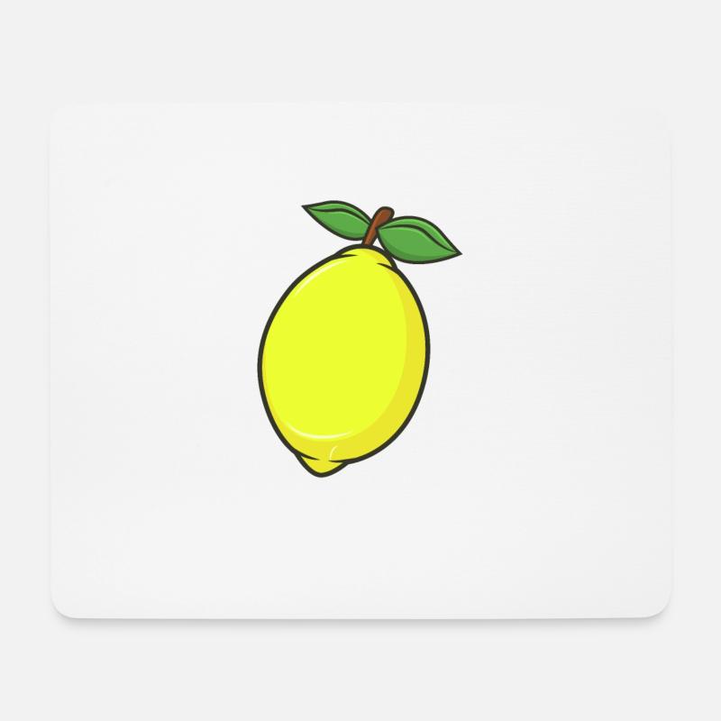 Zitrone - Mousepad (Querformat) - Weiß