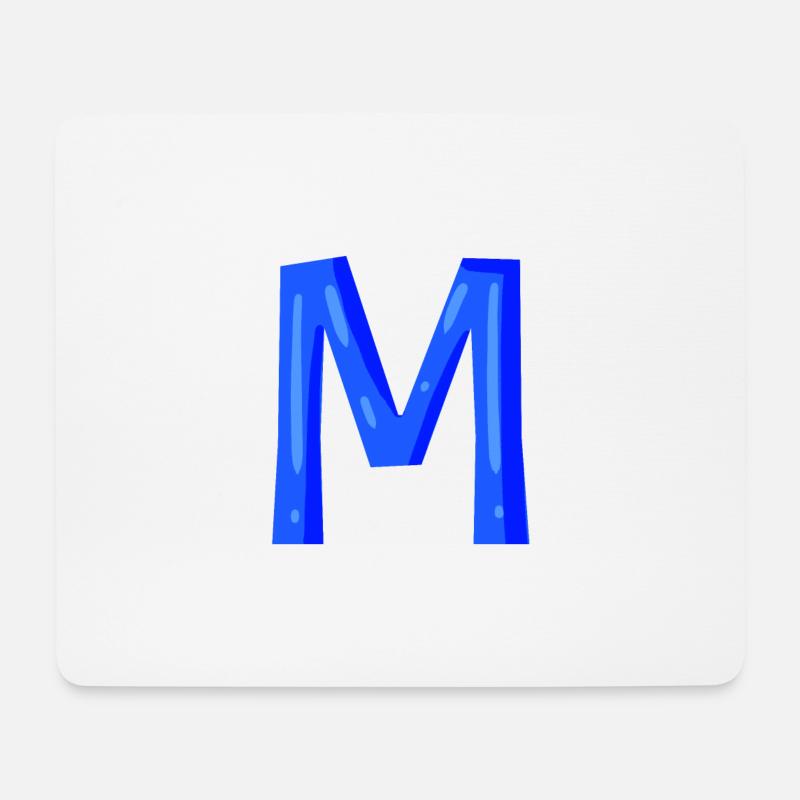 Anfangsbuchstabe M - Mousepad (Querformat) - Weiß