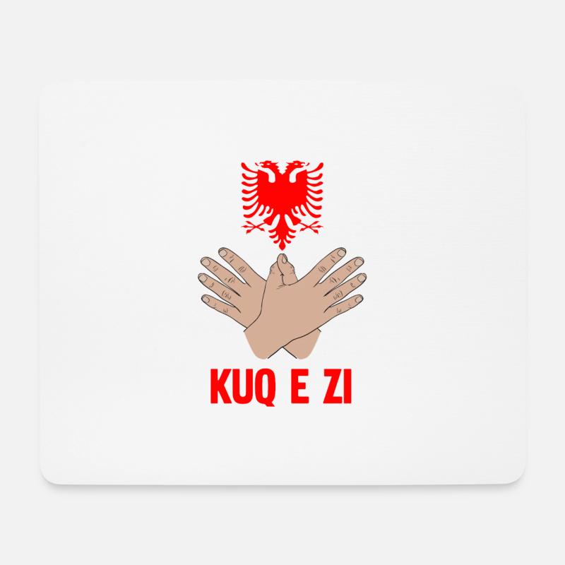 Albanien Adler Handzeichen Kosova Kuq E zi Albaner - Mousepad (Querformat) - Weiß