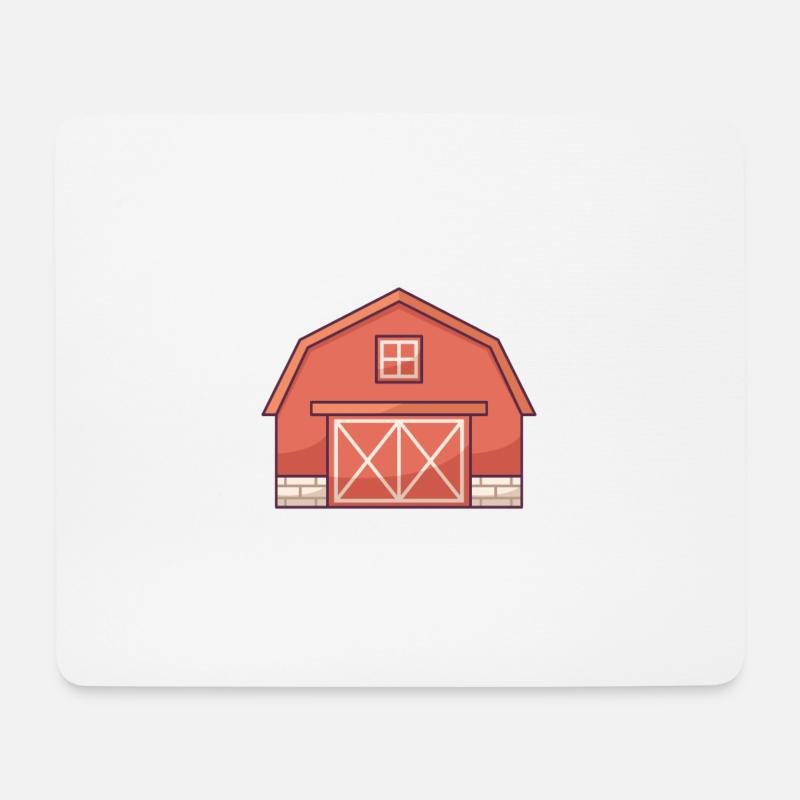 Bio-Landwirtschaft Scheune - Mousepad (Querformat) - Weiß