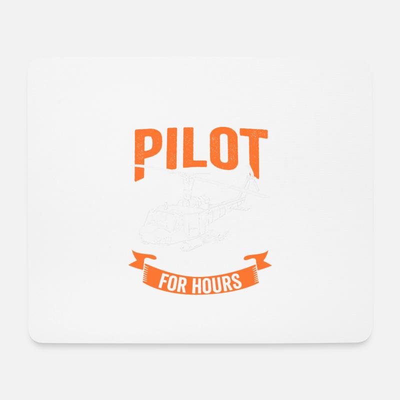 Hubschrauber Flugzeug Pilot Flugzeug Flug Jet Kämp - Mousepad (Querformat) - Weiß
