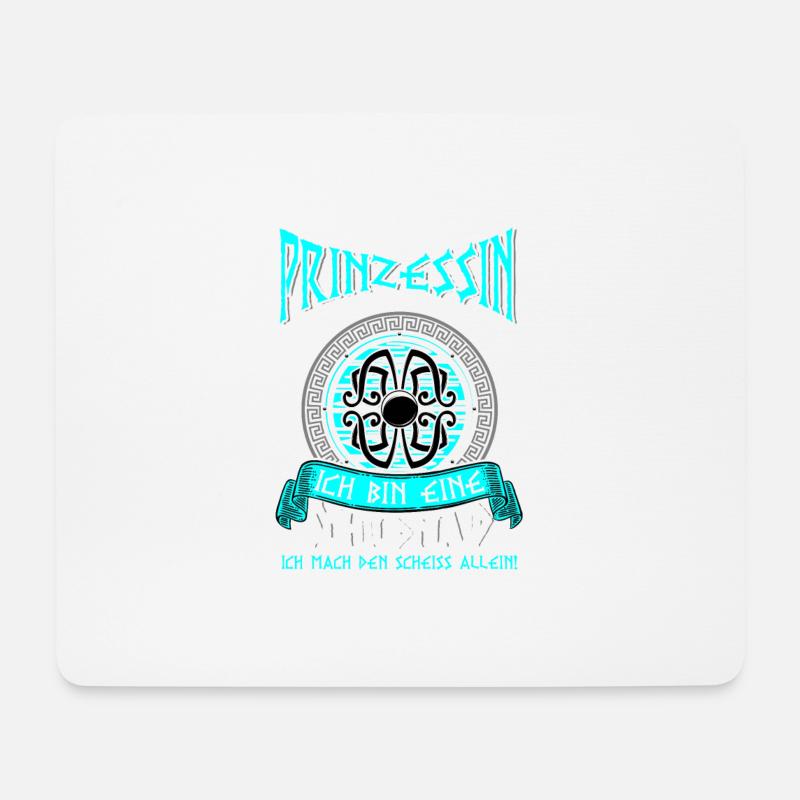 Schildmaid Keine Prinzessin Wikinger Geschenk - Mousepad (Querformat) - Weiß