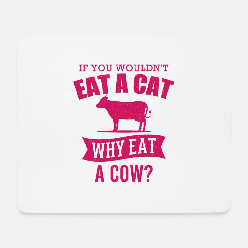 VEGETARIER Geschenk Tierschützer Veganer - Mousepad (Querformat) - Weiß