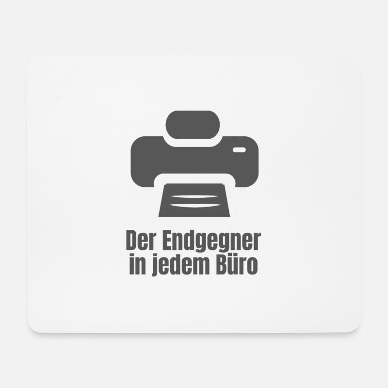 Der Endgegner in jedem Büro - Mousepad (Querformat) - Weiß