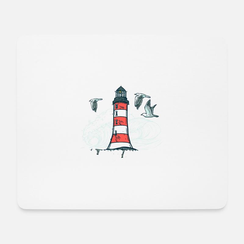 Keine Therapie Wangerooge Leuchtturm Geschenk - Mousepad (Querformat) - Weiß
