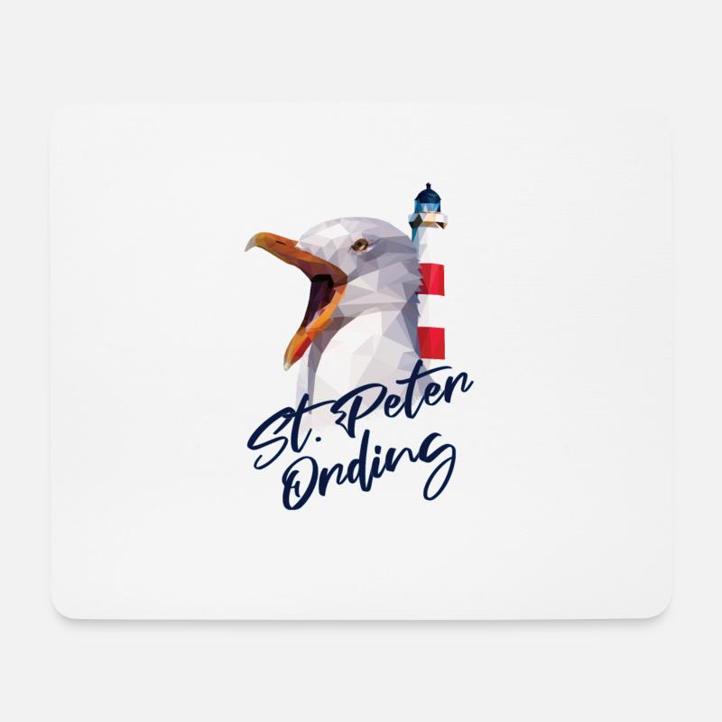 St. Peter Ording Nordsee Strand Urlaub Geschenk - Mousepad (Querformat) - Weiß