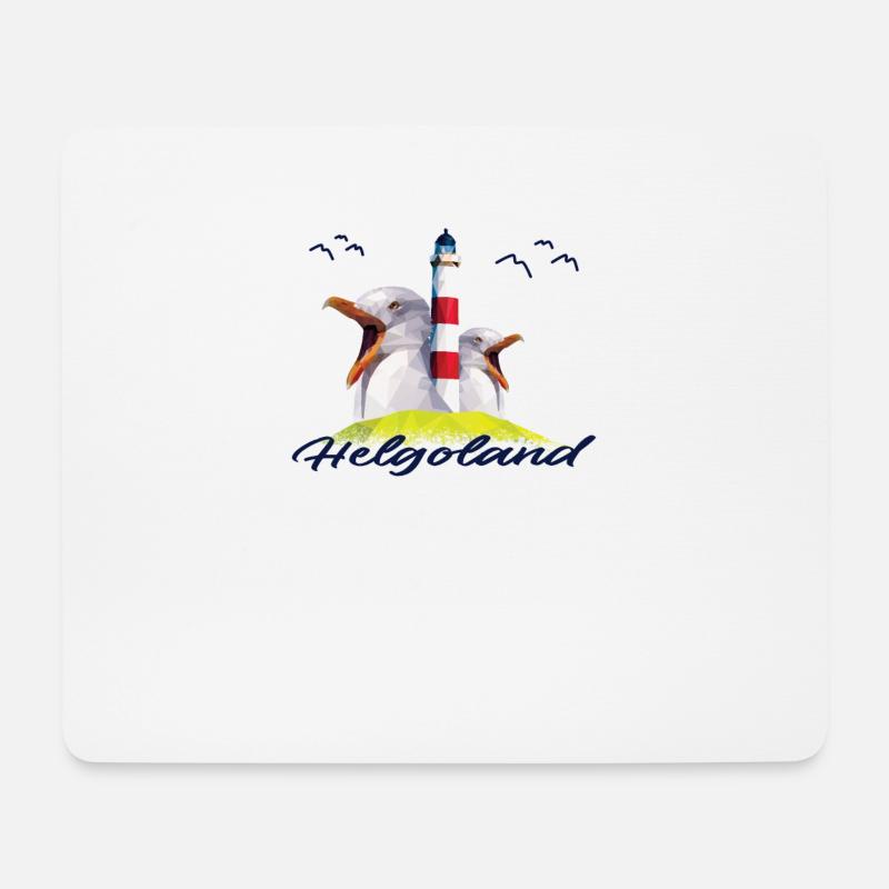 Helgoland Nordsee Insel Urlaub Geschenk - Mousepad (Querformat) - Weiß