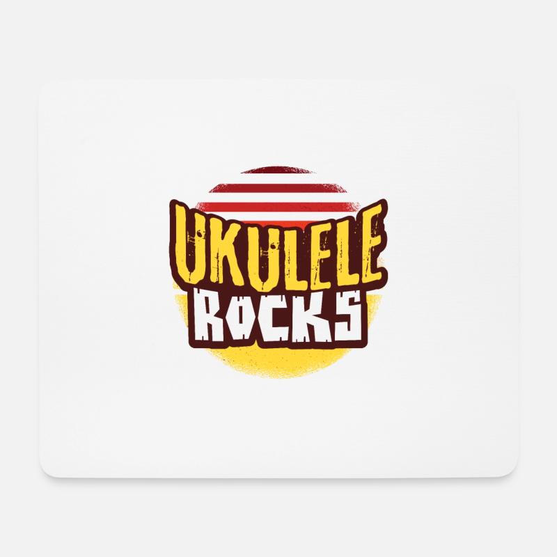 Ukulele - Mousepad (Querformat) - Weiß