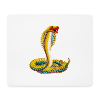 Pixel Snake - Mouse Pad (horizontal) - white - Front