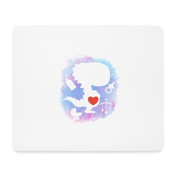 Pregosaurus Pregnancy Announcement - Mouse Pad (horizontal) - white - Front