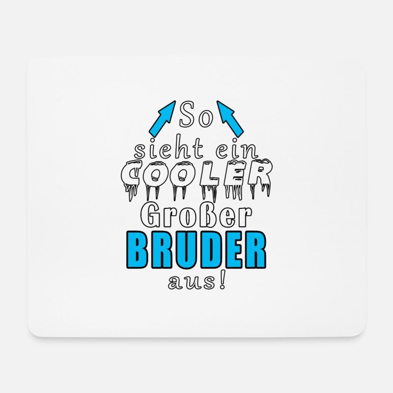 So Sieht Ein Cooler Großer Bruder Aus - Mousepad (Querformat) - Weiß