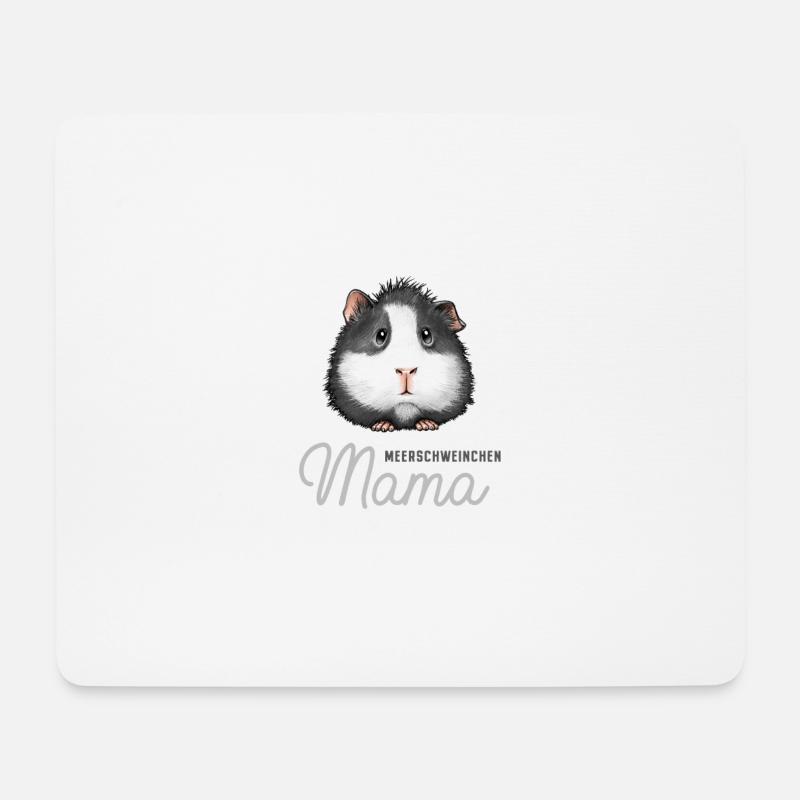 Meerschweinchen Mama - Mousepad (Querformat) - Weiß