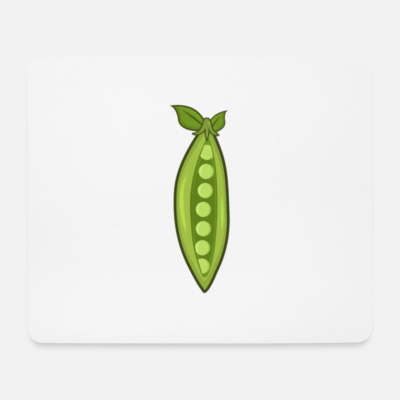 Erbsen - Mousepad (Querformat) - Weiß