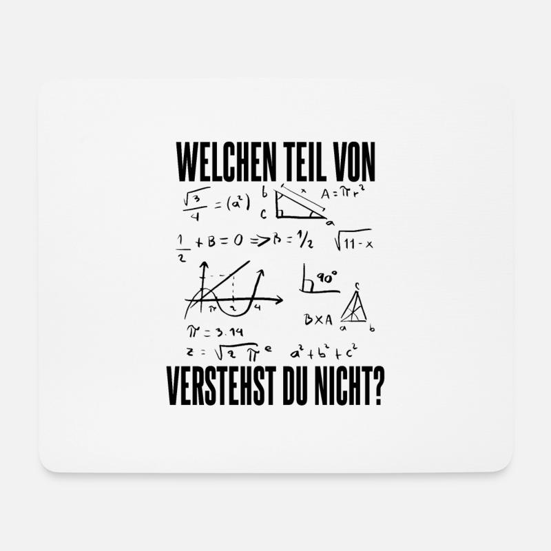 Welchen teil von verstehst du nicht Mathematik - Mousepad (Querformat) - Weiß