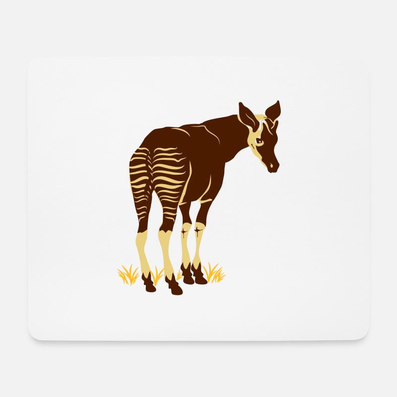 okapi - Tapis de souris (format paysage) - blanc