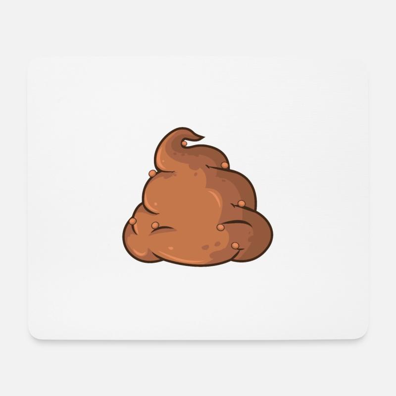Scheiße Scheißhaufen Kackhaufen - Mousepad (Querformat) - Weiß