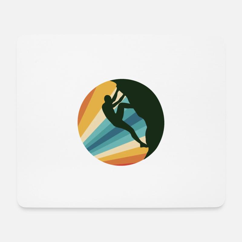 rock climbing - Mousepad (Querformat) - Weiß