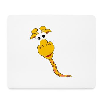 Giraffe - lustig, in Comicstyle - Mousepad (Querformat) - Weiß - Vorne