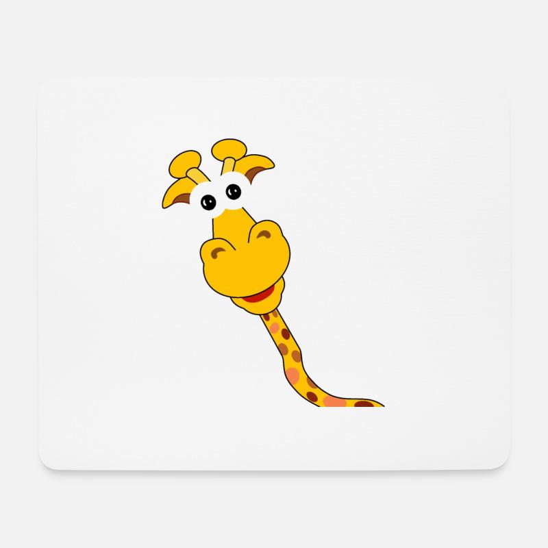 Giraffe - lustig, in Comicstyle - Mousepad (Querformat) - Weiß