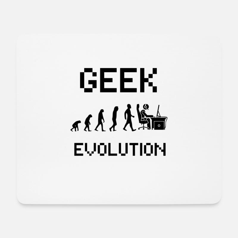 Geek evolution - Gamer evolution - Mouse Pad (horizontal) - white