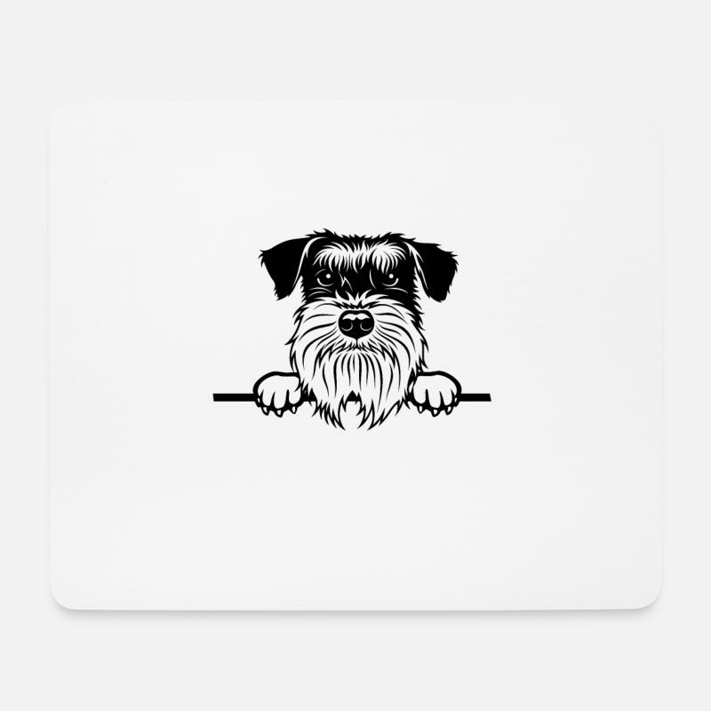 Süßer Schnauzer - Mousepad (Querformat) - Weiß