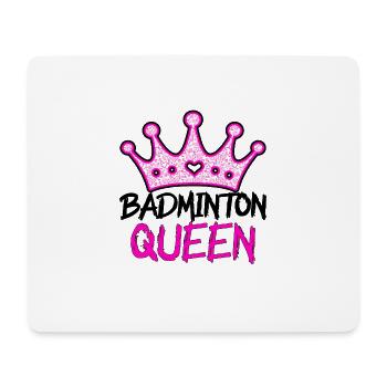 Badminton Queen - Mousepad (Querformat) - Weiß - Vorne