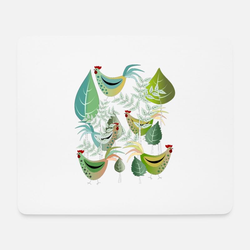 Vogel Huhn Hahn Hühner Frühling Henne Ostern - Mousepad (Querformat) - Weiß