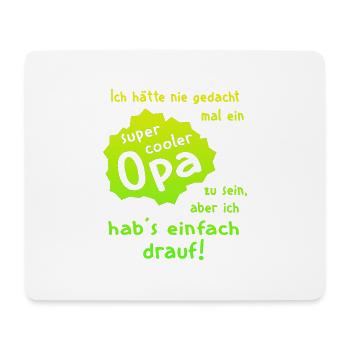Opa - Super Cool - Mousepad (Querformat) - Weiß - Vorne