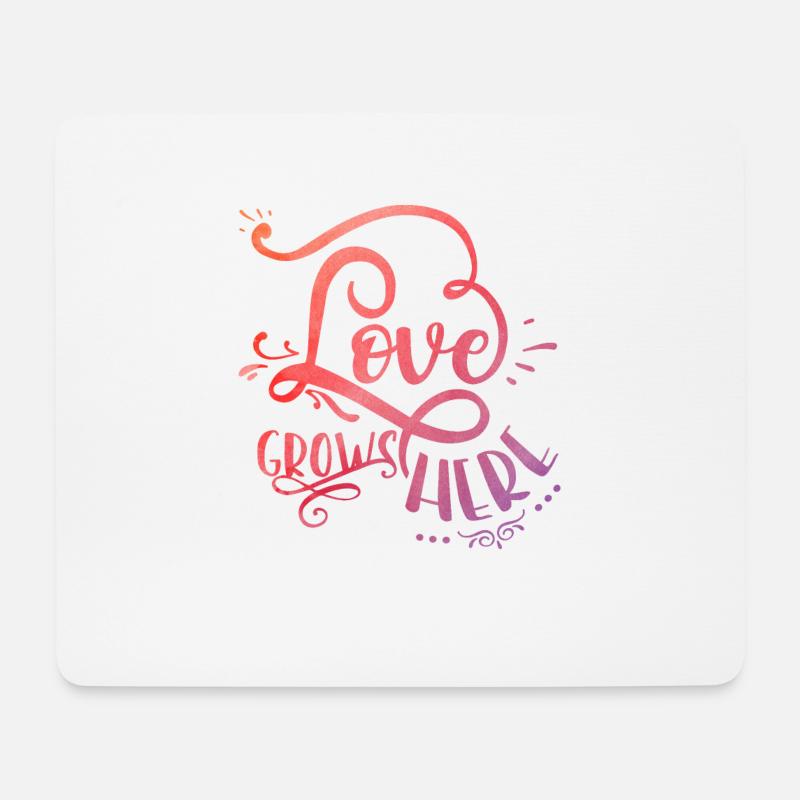 Love grows here - Mouse Pad (horizontal) - white