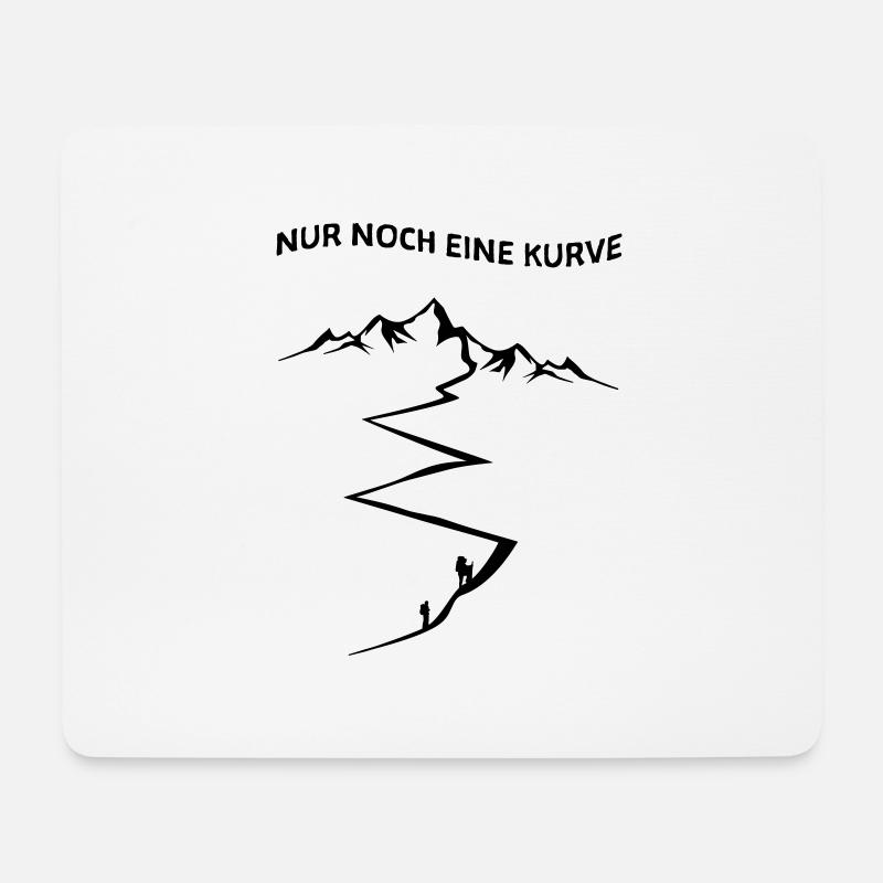 Nur noch eine Kurve - schwarz - Mousepad (Querformat) - Weiß