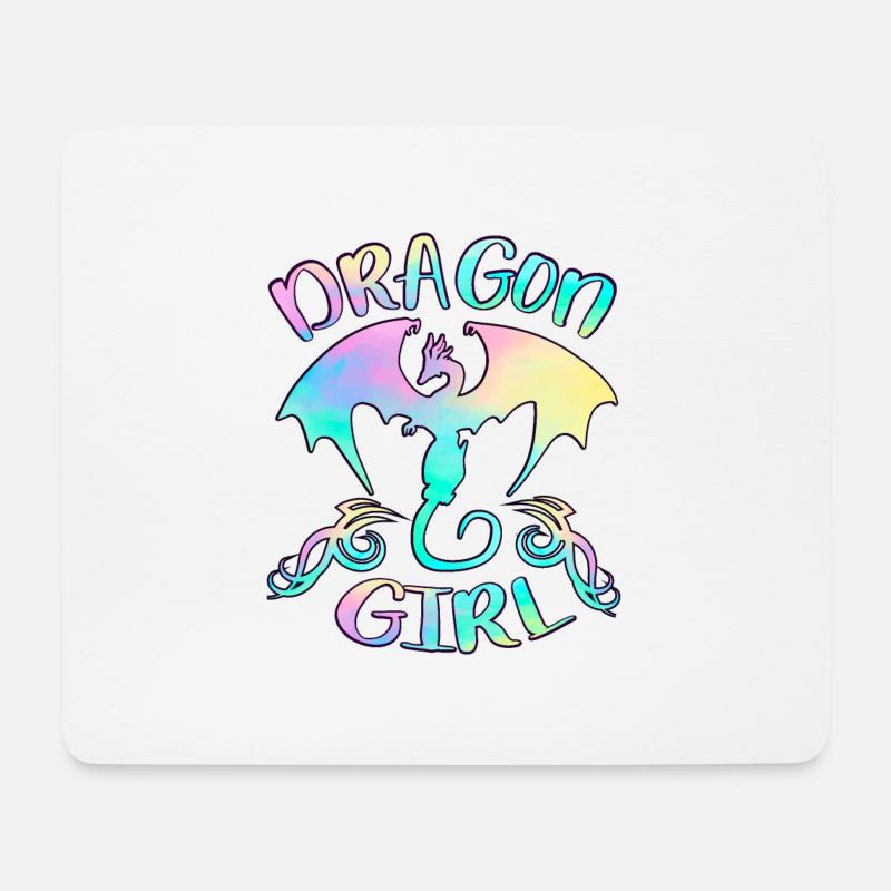 Dragon Girl - Mouse Pad (horizontal) - white