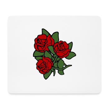 Rose - Roses -Roses - Tapis de souris (format paysage) - blanc - Devant