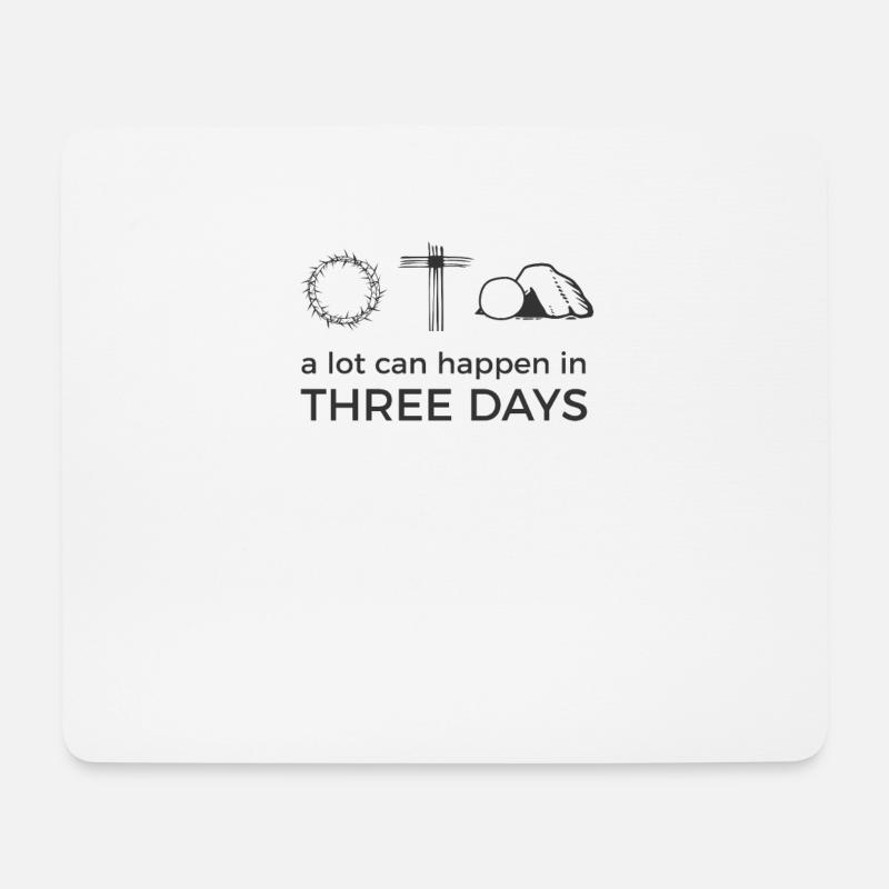 Ostern Jesus Auferstehung Zitat / 3 drei Tage - Mousepad (Querformat) - Weiß