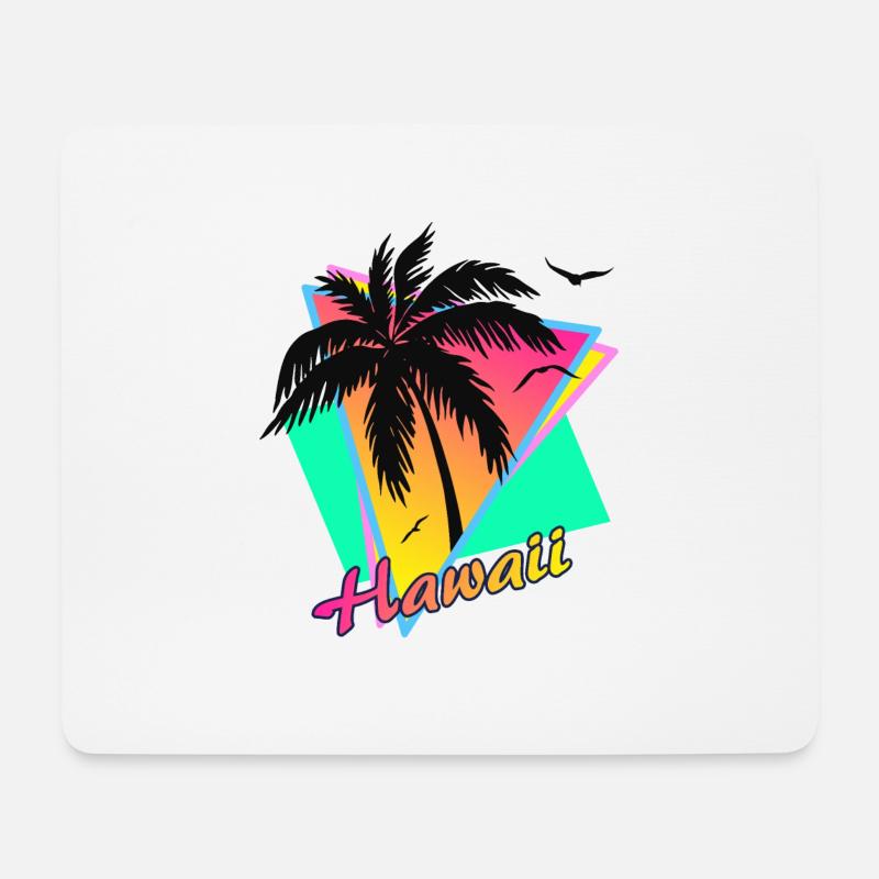 Hawaii - Mousepad (Querformat) - Weiß