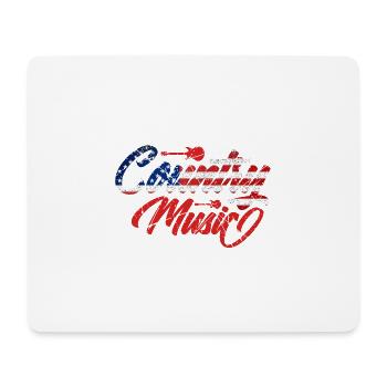 Country Music Vintage Guitar - Mouse Pad (horizontal) - white - Front