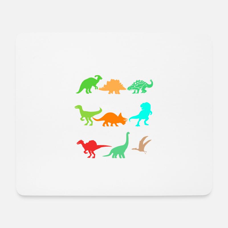 Dinosaurier - Mousepad (Querformat) - Weiß